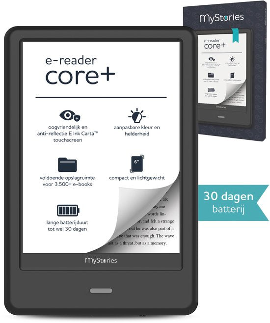 E-reader Core+ - 6 inch touchscreen